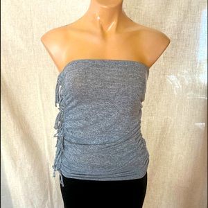 Express strapless fringe tube top. Small